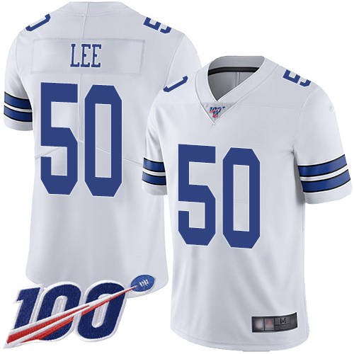 Men Dallas Cowboys Limited White Sean Lee Road 50 100th Season Vapor Untouchable NFL Jersey
